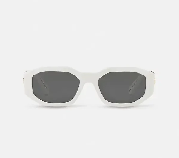 Versace WHITE MEDUSA BIGGIE SUNGLASSES