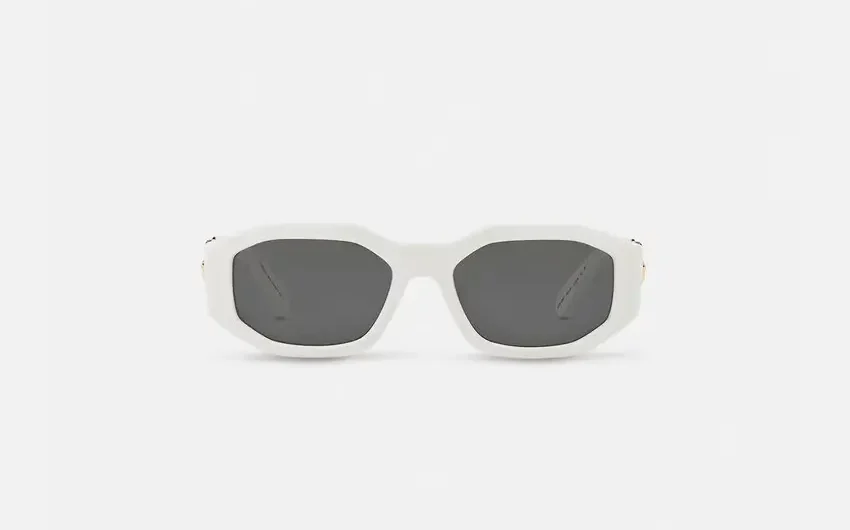 Versace WHITE MEDUSA BIGGIE SUNGLASSES