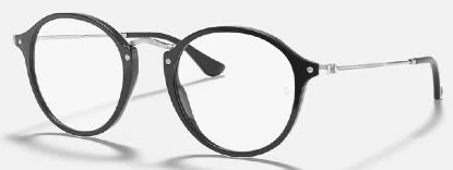 Ray Ban Round Fleck 2447V - Negro patilla plateado