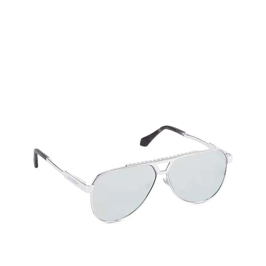 Louis Vuitton Evidence Metal Pilot Sunglasses - Plateado