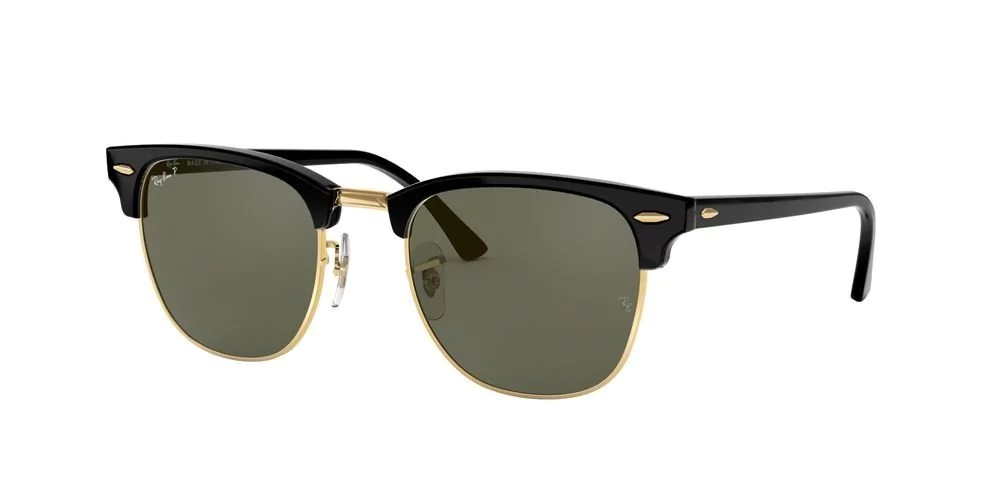 Clubmaster Polarizado 3016 - Negro dorado/verde