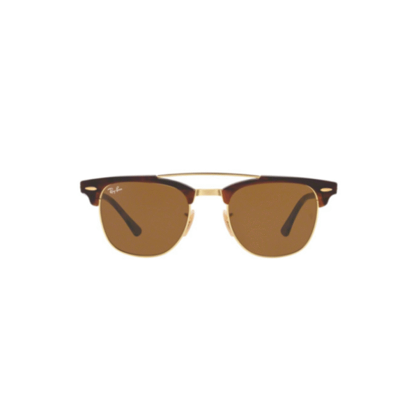 Ray Ban Clubmaster Double Bridge 3816 – Carey dorado/marron liso