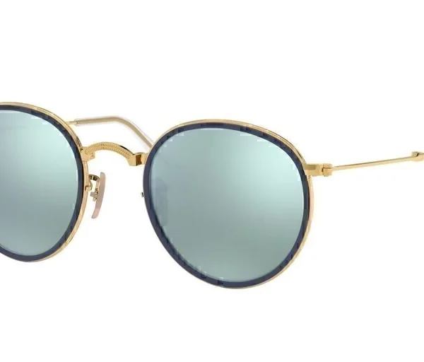 Ray Ban Round Folding 3517 – Dorado/plateado espejado