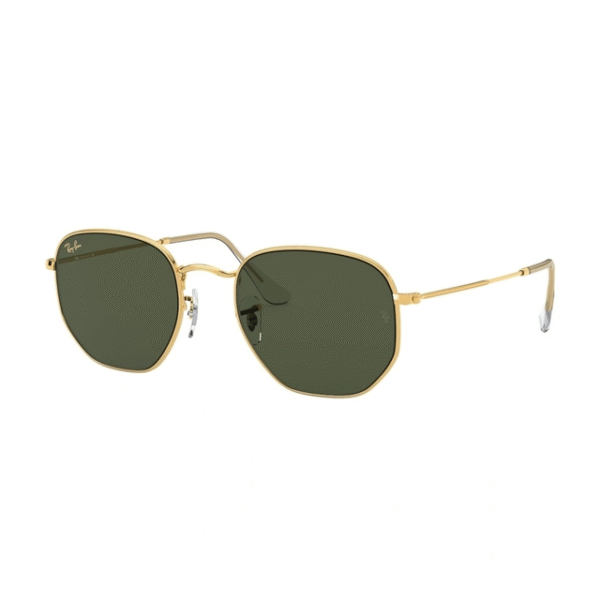 Ray Ban Hexagonal 3548 – Dorado/verde polarizado