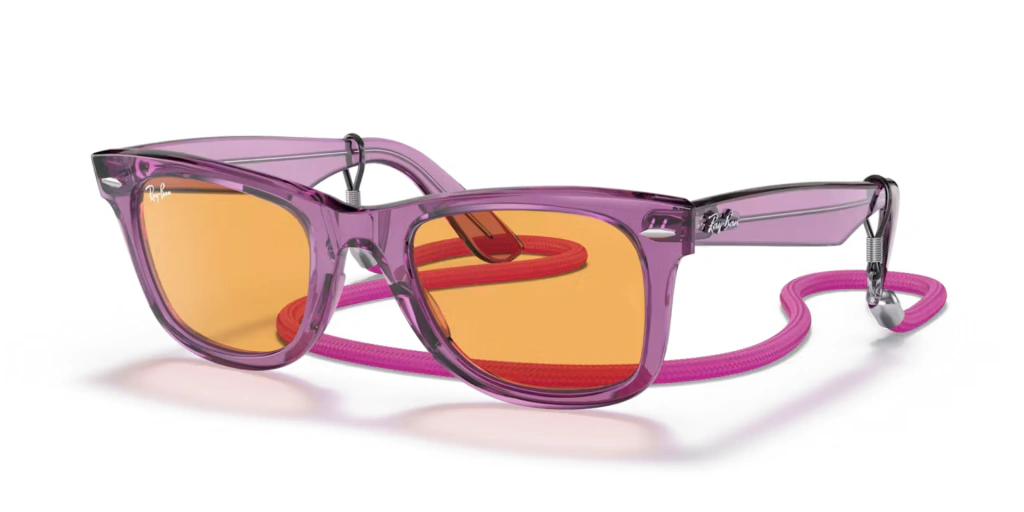 Wayfarer Block 2140 - Violeta transparente/naranja